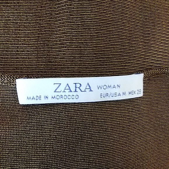 Zara Sparkly Long Sleeves V-Neck Top. Size M - Picture 17 of 17